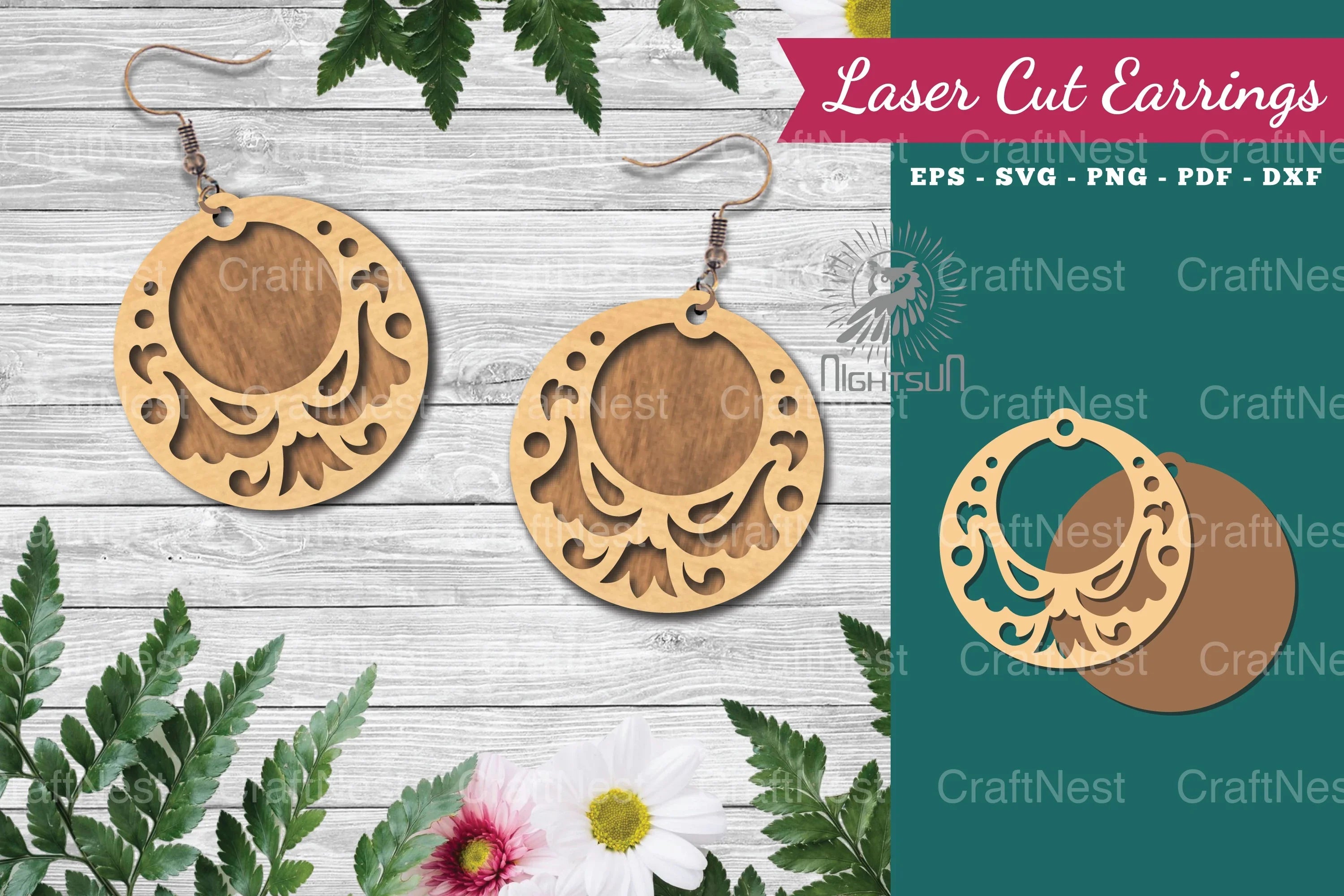Victorian Laser Cut Earrings Design Bundle - CraftNest - Digital Crafting and Art