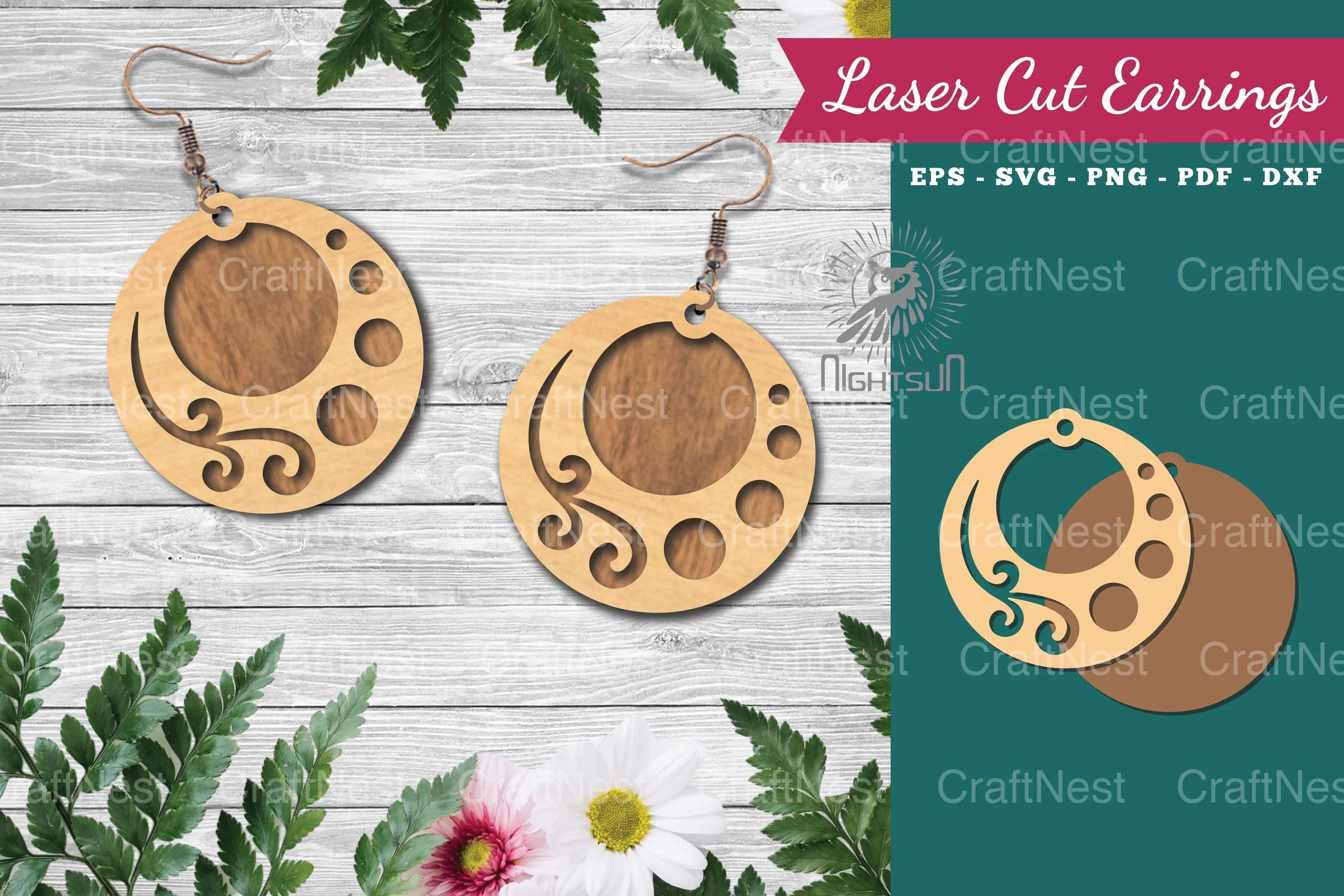 Victorian Laser Cut Earrings Design Bundle - CraftNest - Digital Crafting and Art