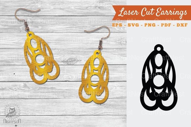 Victorian Laser Cut Earrings SVG Bundle - CraftNest - Digital Crafting and Art