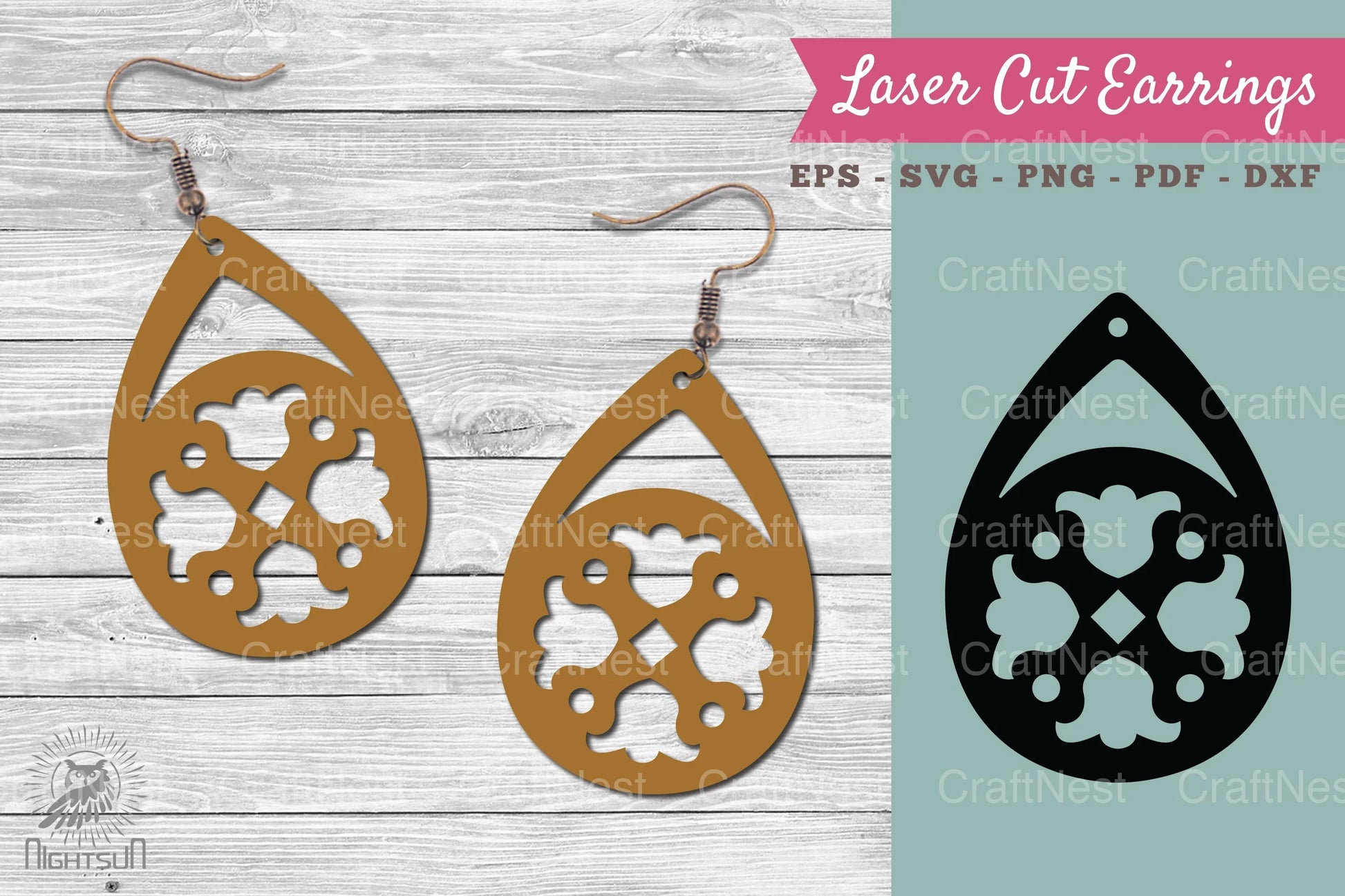 Victorian Laser Cut Earrings SVG Bundle - CraftNest - Digital Crafting and Art