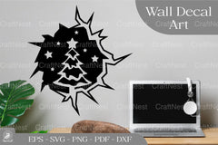 Christmas Tree on Cracks Sticker Design Bundle - CraftNest - Digital Crafting and Art
