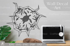 Deep Sea Turtle on Crack Sticker Design - CraftNest - Digital Crafting and Art