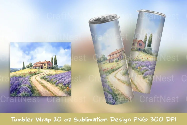 Villa Painting Tumbler Wrap Clipart Bundle - CraftNest - Digital Crafting and Art