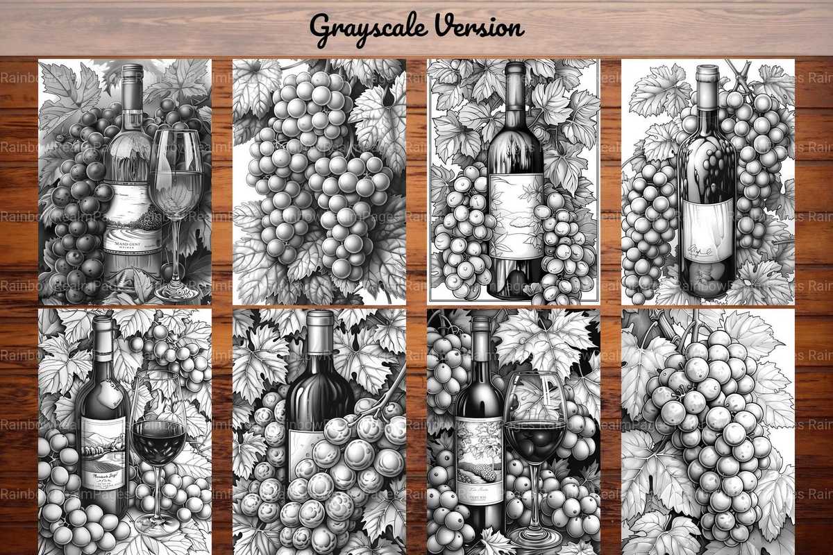 Vineyard Grapes Coloring Books - CraftNest - Digital Crafting and Art