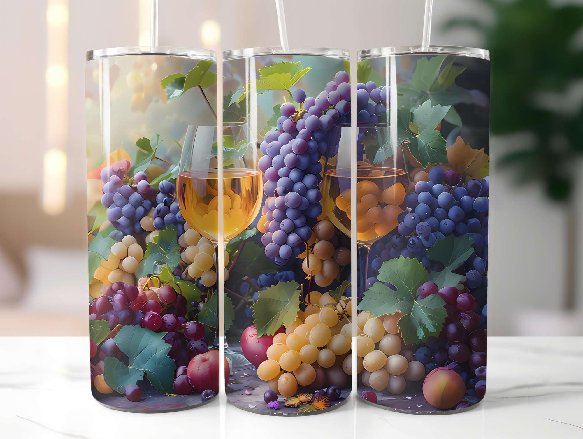 Vineyard Grapes 1 Tumbler Wrap - CraftNest - Digital Crafting and Art