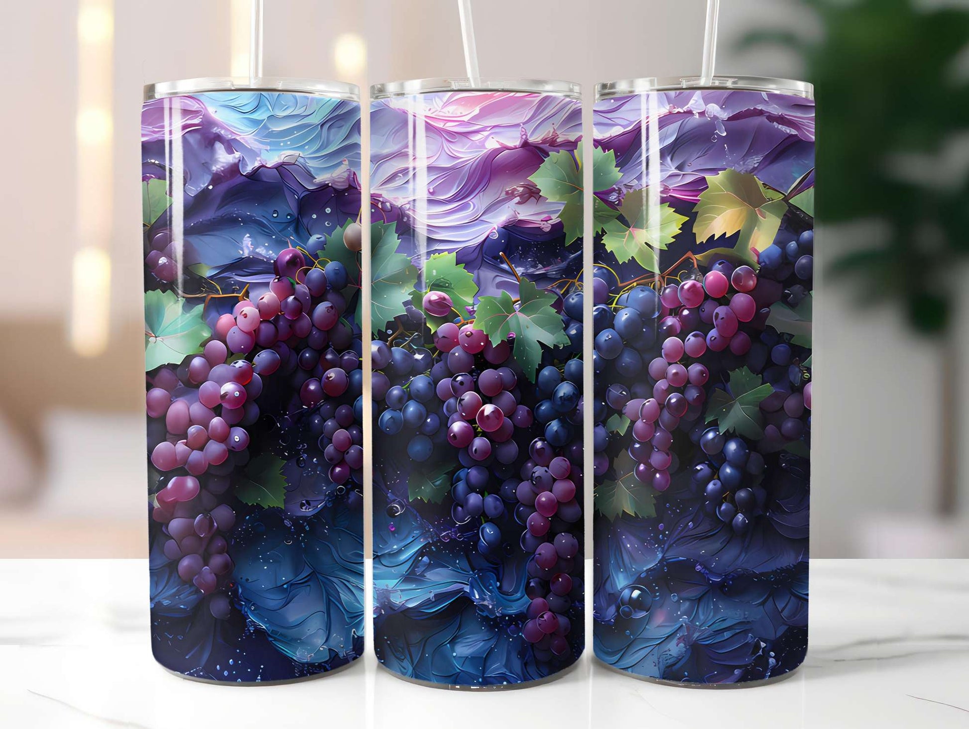 Vineyard Grapes 5 Tumbler Wrap - CraftNest - Digital Crafting and Art