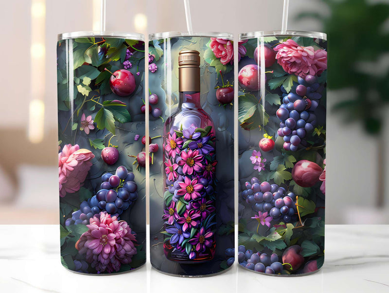 Vineyard Grapes 3 Tumbler Wrap - CraftNest - Digital Crafting and Art