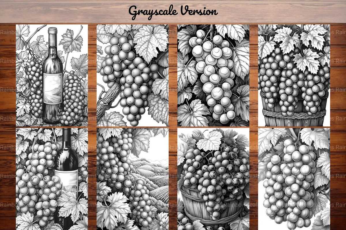 Vineyard Grapes Coloring Books - CraftNest - Digital Crafting and Art