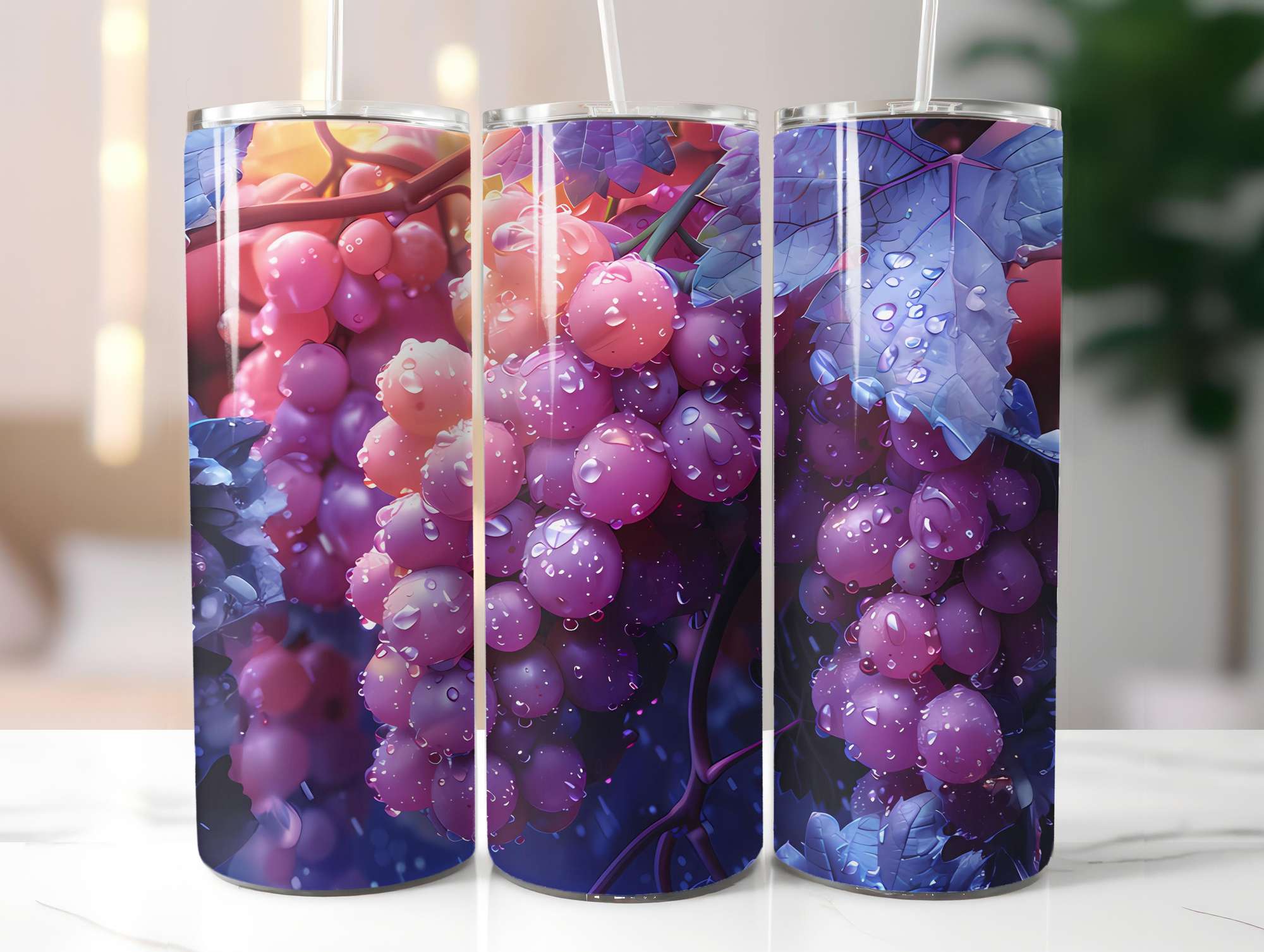 Vineyard Grapes 3 Tumbler Wrap - CraftNest - Digital Crafting and Art