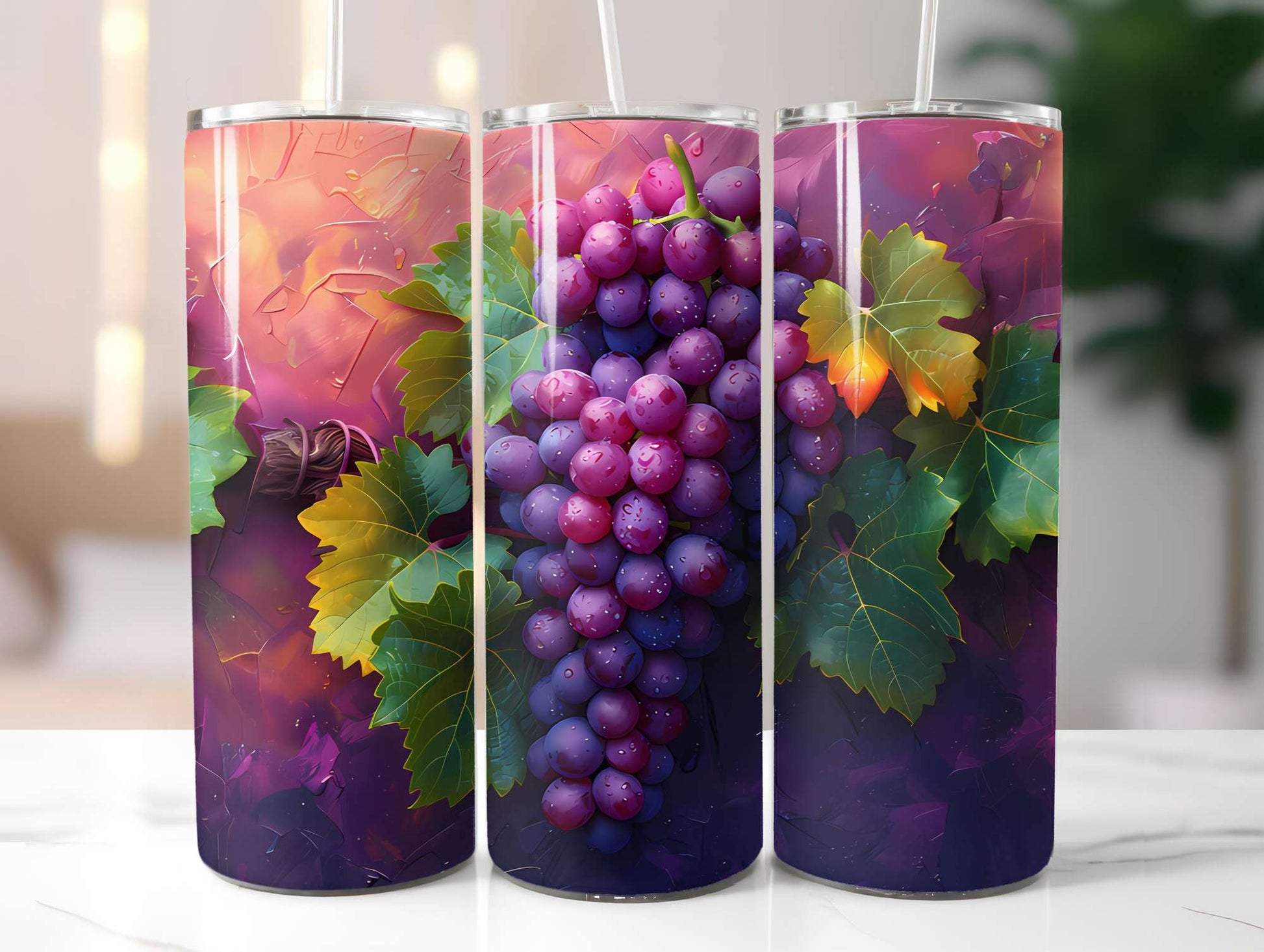 Vineyard Grapes 4 Tumbler Wrap - CraftNest - Digital Crafting and Art