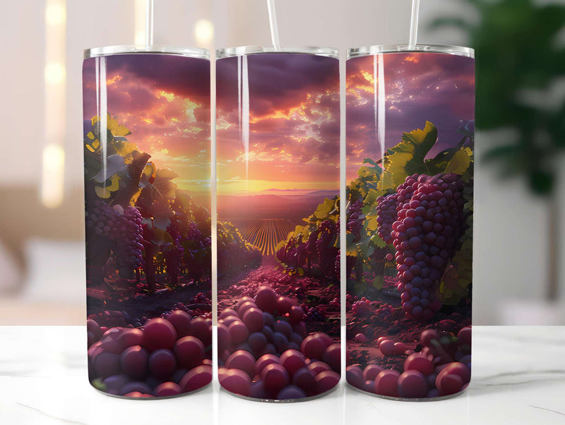 Vineyard Grapes 1 Tumbler Wrap - CraftNest - Digital Crafting and Art