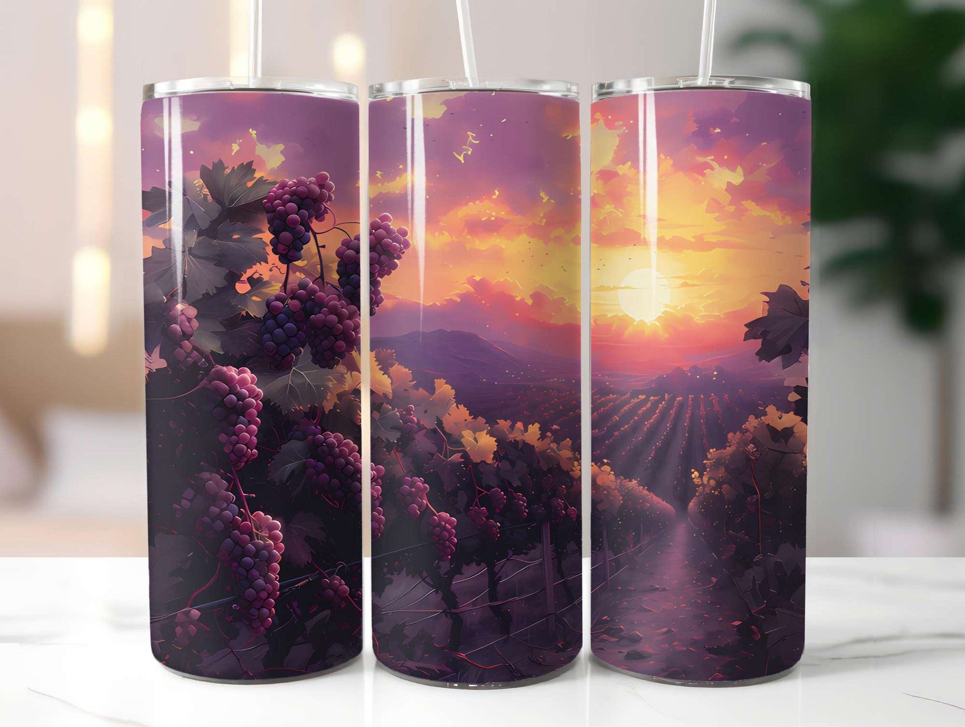 Vineyard Grapes 5 Tumbler Wrap - CraftNest - Digital Crafting and Art