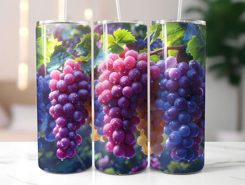 Vineyard Grapes 3 Tumbler Wrap - CraftNest - Digital Crafting and Art