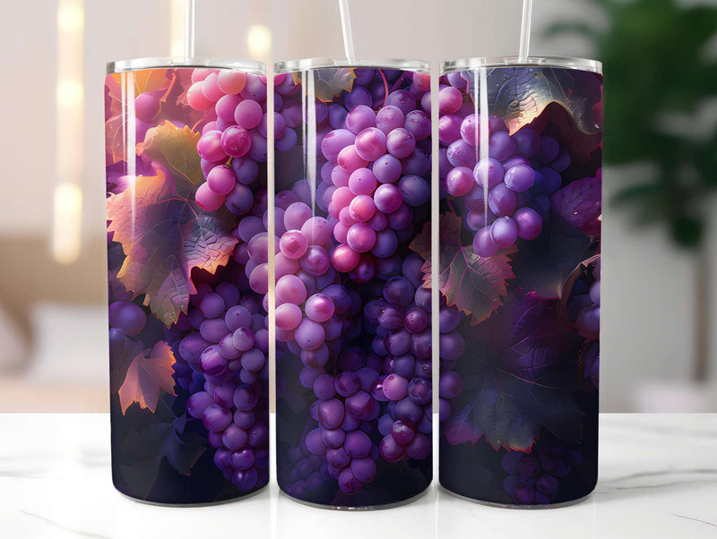 Vineyard Grapes 7 Tumbler Wrap - CraftNest - Digital Crafting and Art