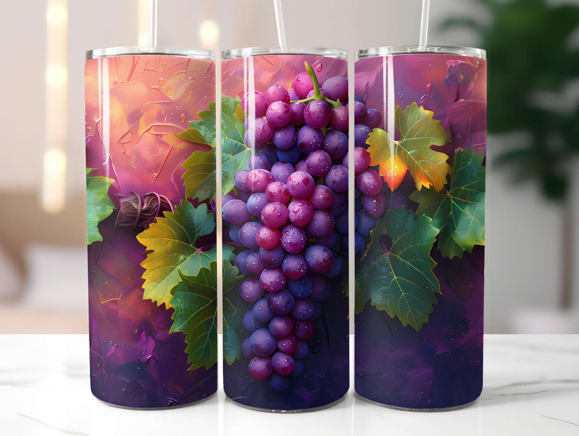 Vineyard Grapes 1 Tumbler Wrap - CraftNest - Digital Crafting and Art