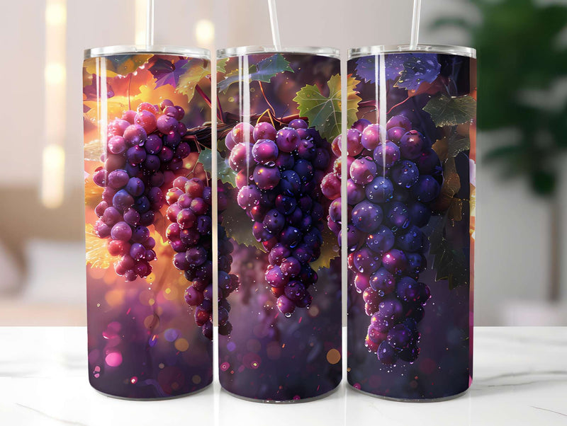 Vineyard Grapes 4 Tumbler Wrap - CraftNest - Digital Crafting and Art