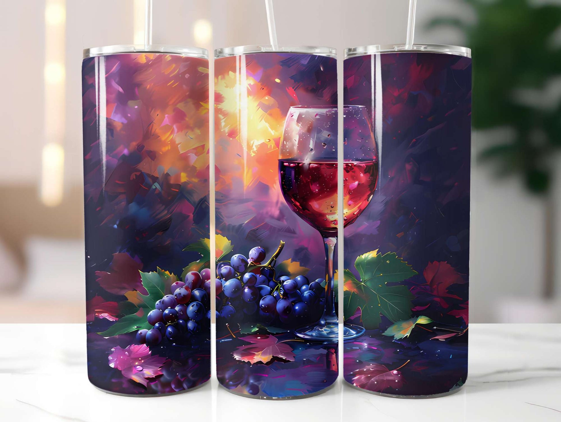 Vineyard Grapes 4 Tumbler Wrap - CraftNest - Digital Crafting and Art