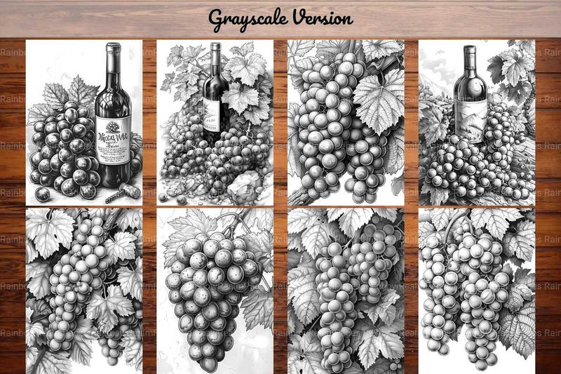 Vineyard Grapes Coloring Books - CraftNest - Digital Crafting and Art