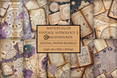 Vintage Astrology 2 Junk Journal Papers - CraftNest - Digital Crafting and Art