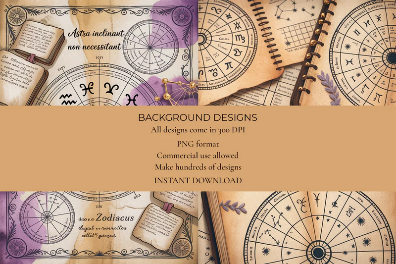 Vintage Astrology 2 Junk Journal Papers - CraftNest - Digital Crafting and Art