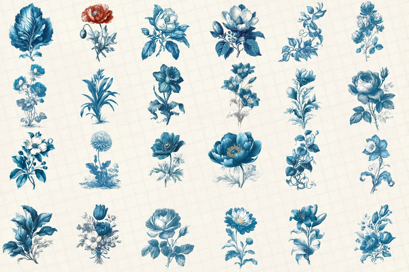 Vintage Botanica Clipart Bundle Set - CraftNest - Digital Crafting and Art