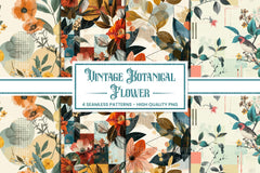 Vintage Botanical Flower Clipart Bundle - CraftNest - Digital Crafting and Art