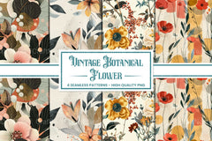 Vintage Botanical Flower Clipart Bundle - CraftNest - Digital Crafting and Art