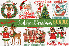 Vintage Christmas Clipart Bundle 99 - CraftNest - Digital Crafting and Art
