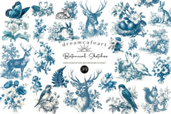 Vintage Botanical Sketches Clipart Bundle - CraftNest - Digital Crafting and Art