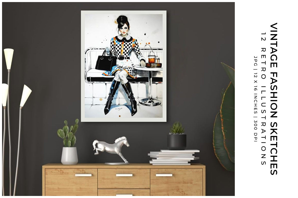 Vintage Fashion Sketches - Women