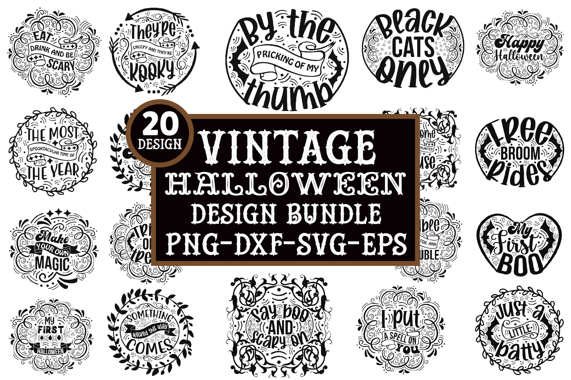 Vintage Halloween SVG Bundle - CraftNest - Digital Crafting and Art