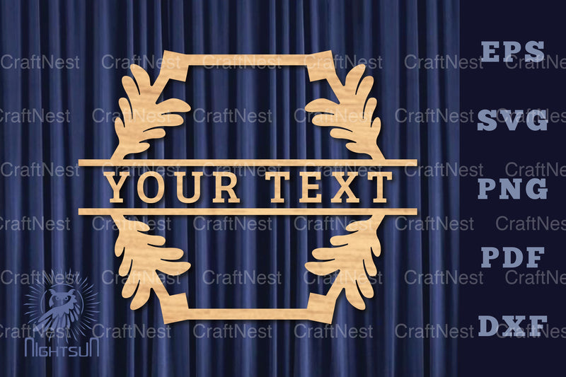 Vintage Lasercut Split Monogram SVG Bundle - CraftNest - Digital Crafting and Art