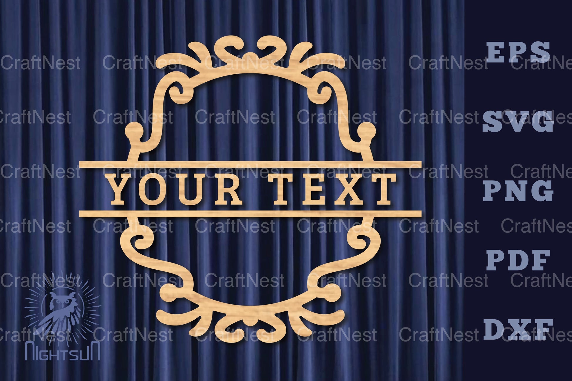 Vintage Lasercut Split Monogram SVG Bundle - CraftNest - Digital Crafting and Art