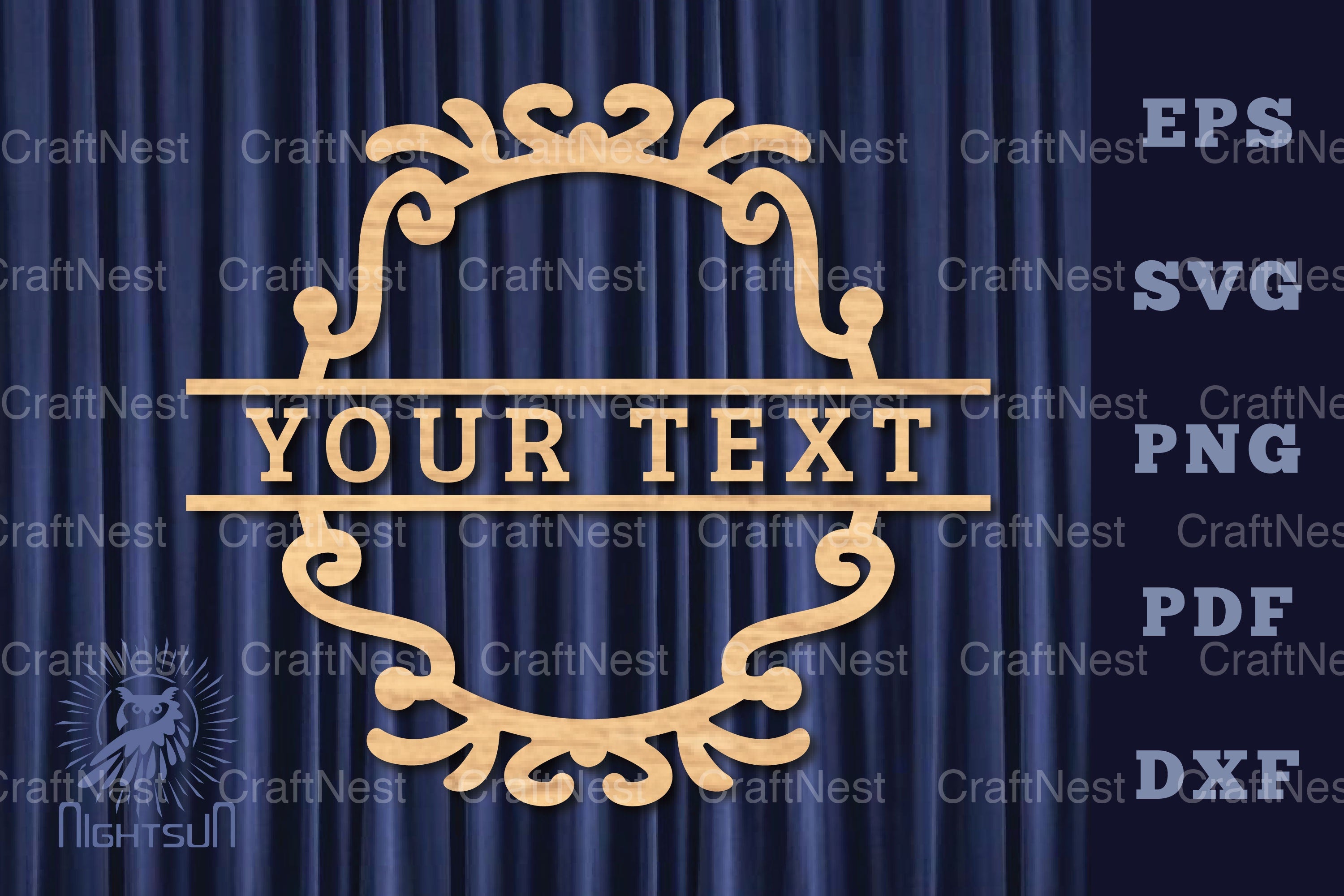 Vintage Lasercut Split Monogram SVG Bundle - CraftNest - Digital Crafting and Art