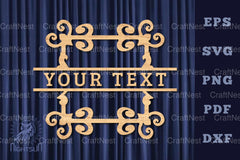 Vintage Lasercut Split Monogram SVG Bundle - CraftNest - Digital Crafting and Art