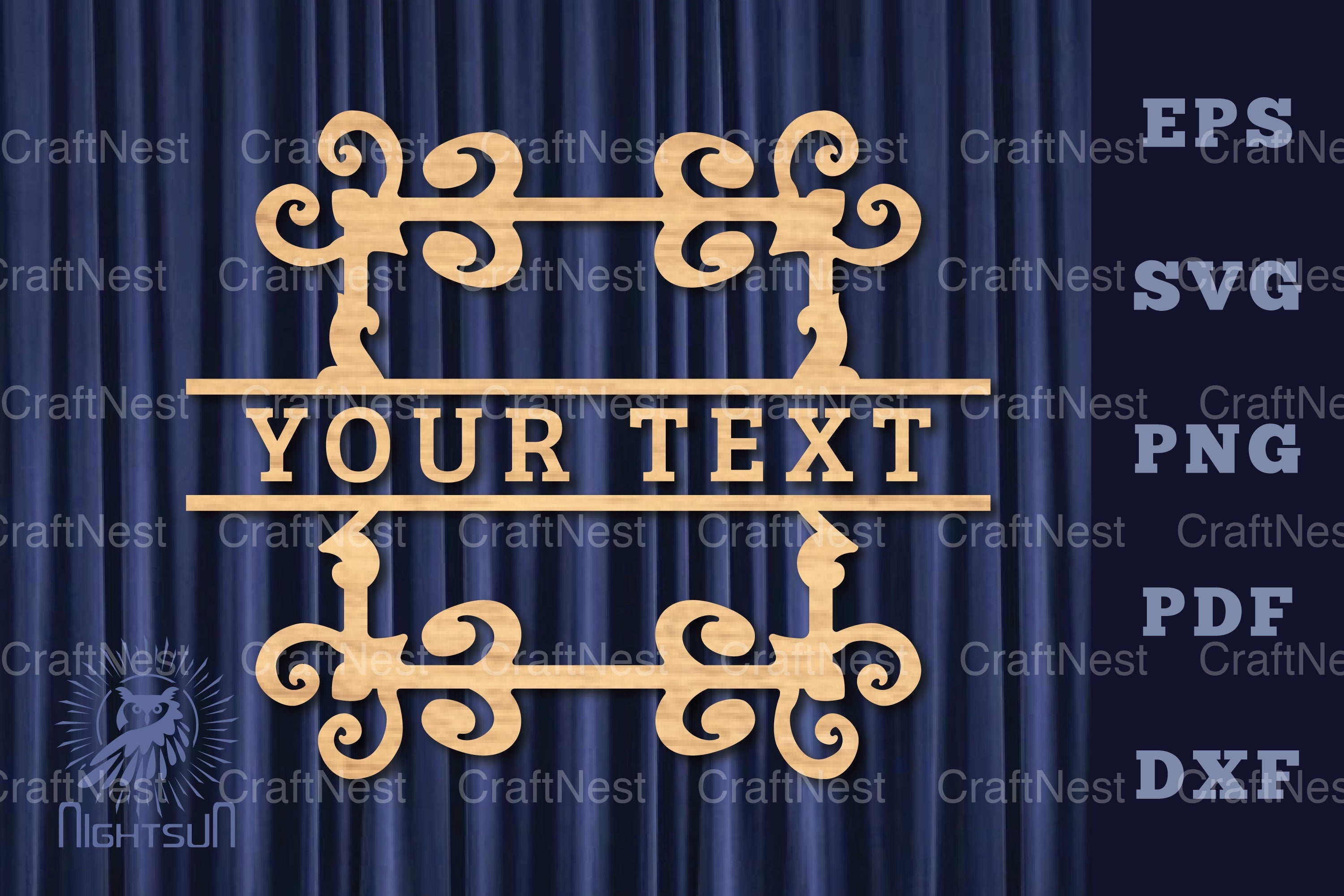 Vintage Lasercut Split Monogram SVG Bundle - CraftNest - Digital Crafting and Art