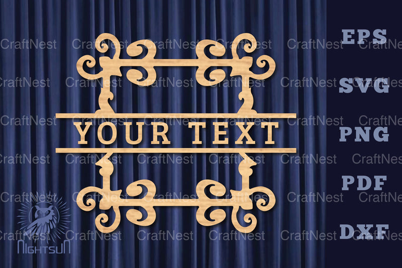 Vintage Lasercut Split Monogram SVG Bundle - CraftNest - Digital Crafting and Art