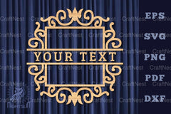 Vintage Lasercut Split Monogram SVG Bundle - CraftNest - Digital Crafting and Art