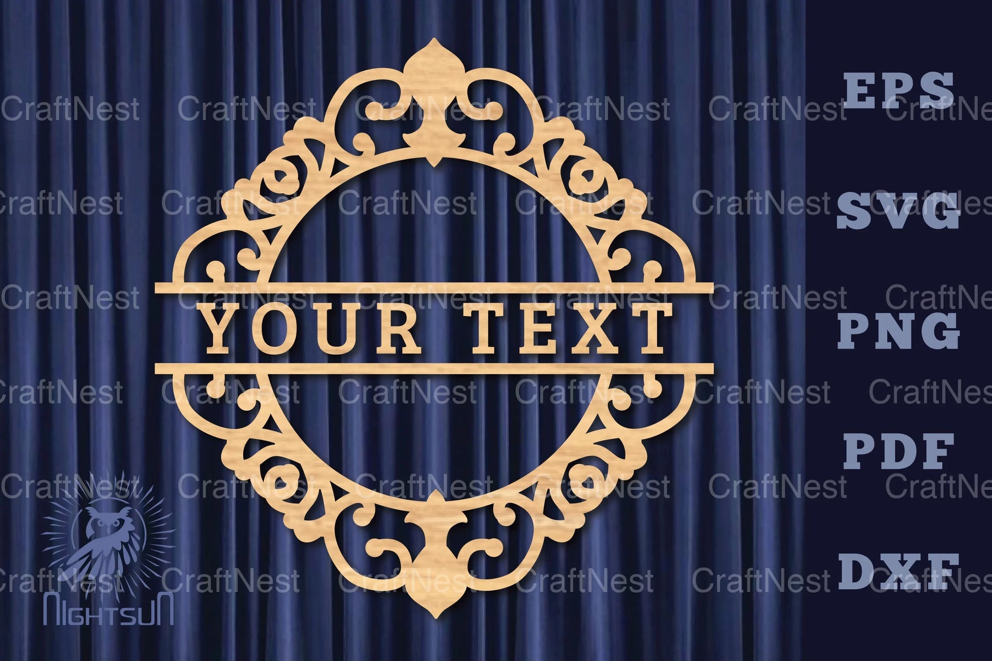 Vintage Lasercut Split Monogram Clipart Bundle - CraftNest - Digital Crafting and Art