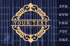 Vintage Lasercut Split Monogram Clipart Bundle - CraftNest - Digital Crafting and Art