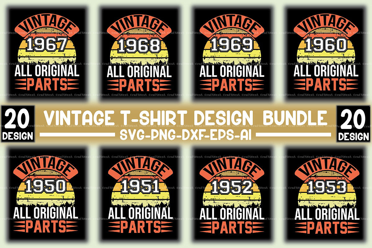 Vintage T-Shirt Design SVG Bundle 2