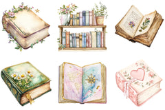 Vintage Books Clipart - CraftNest - Digital Crafting and Art