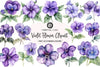 Violet Flower Clipart Bundle