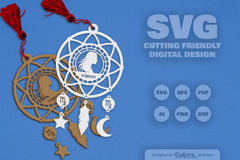 Virgo Dream Catcher Laser Cut Clipart Set - CraftNest - Digital Crafting and Art