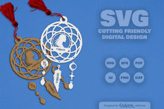 Virgo Dream Catcher Laser Cut Clipart Set - CraftNest - Digital Crafting and Art