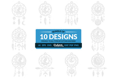 Virgo Dream Catcher Laser Cut Clipart Set - CraftNest - Digital Crafting and Art