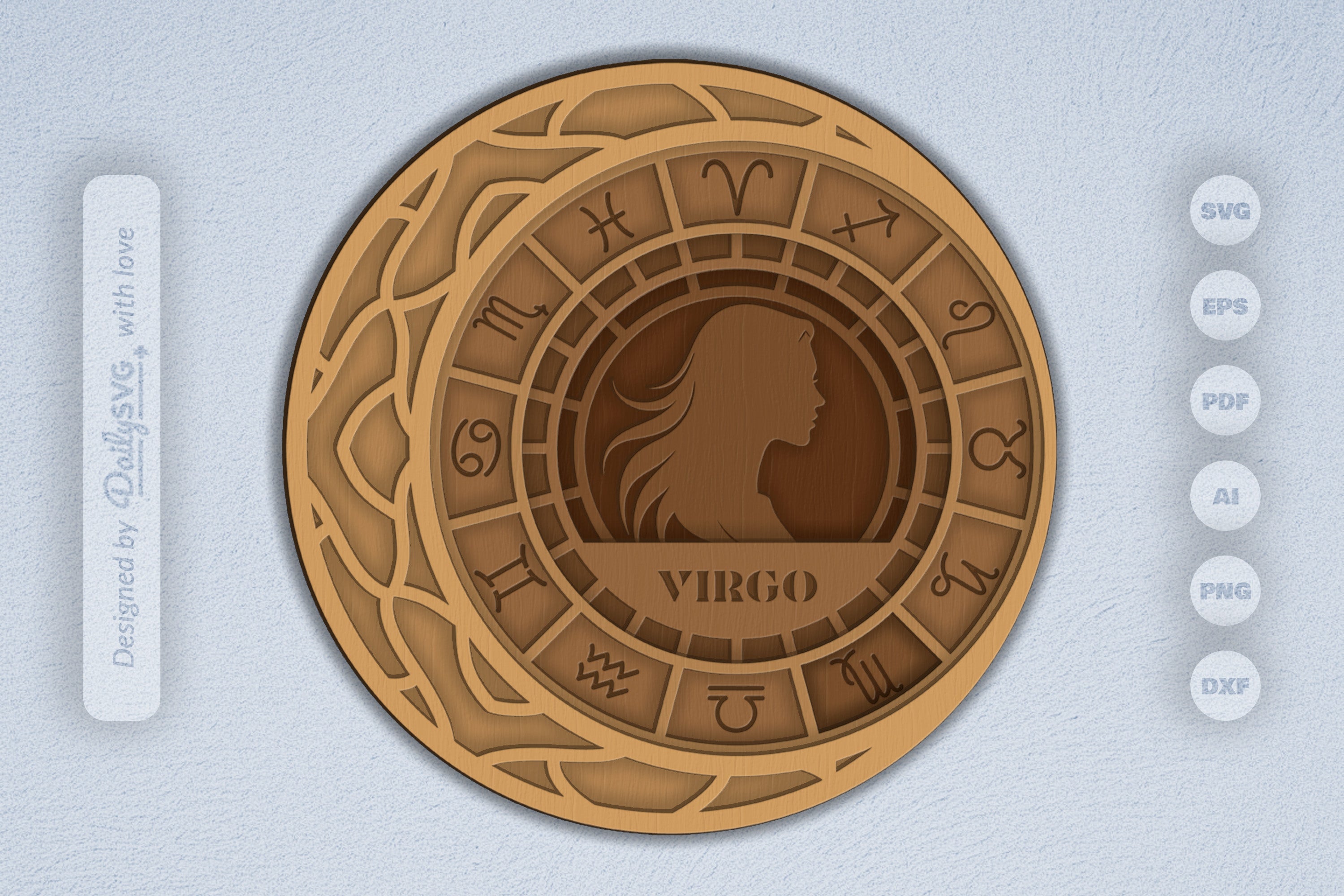 Virgo Zodiac Laser Cut SVG Bundle 1
