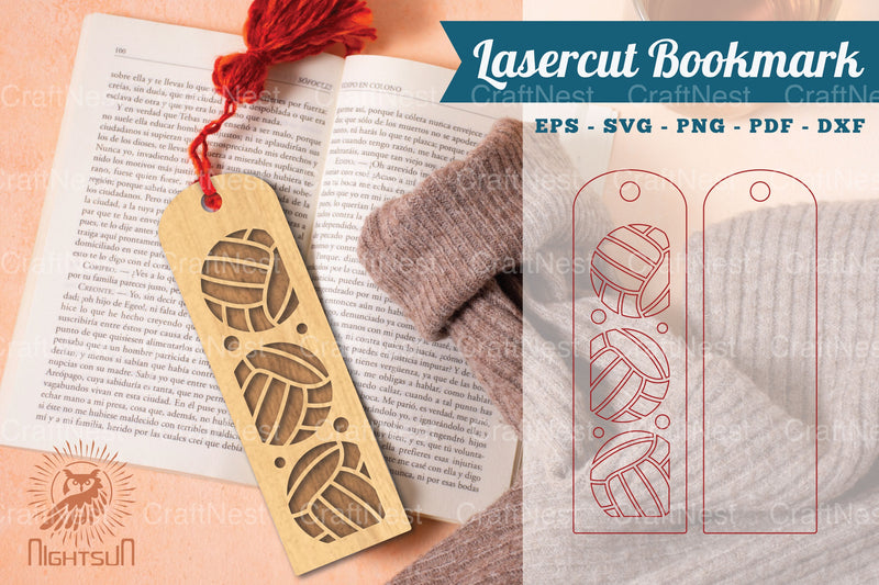 Volleyball Laser Cut Bookmarks Bundle - CraftNest - Digital Crafting and Art