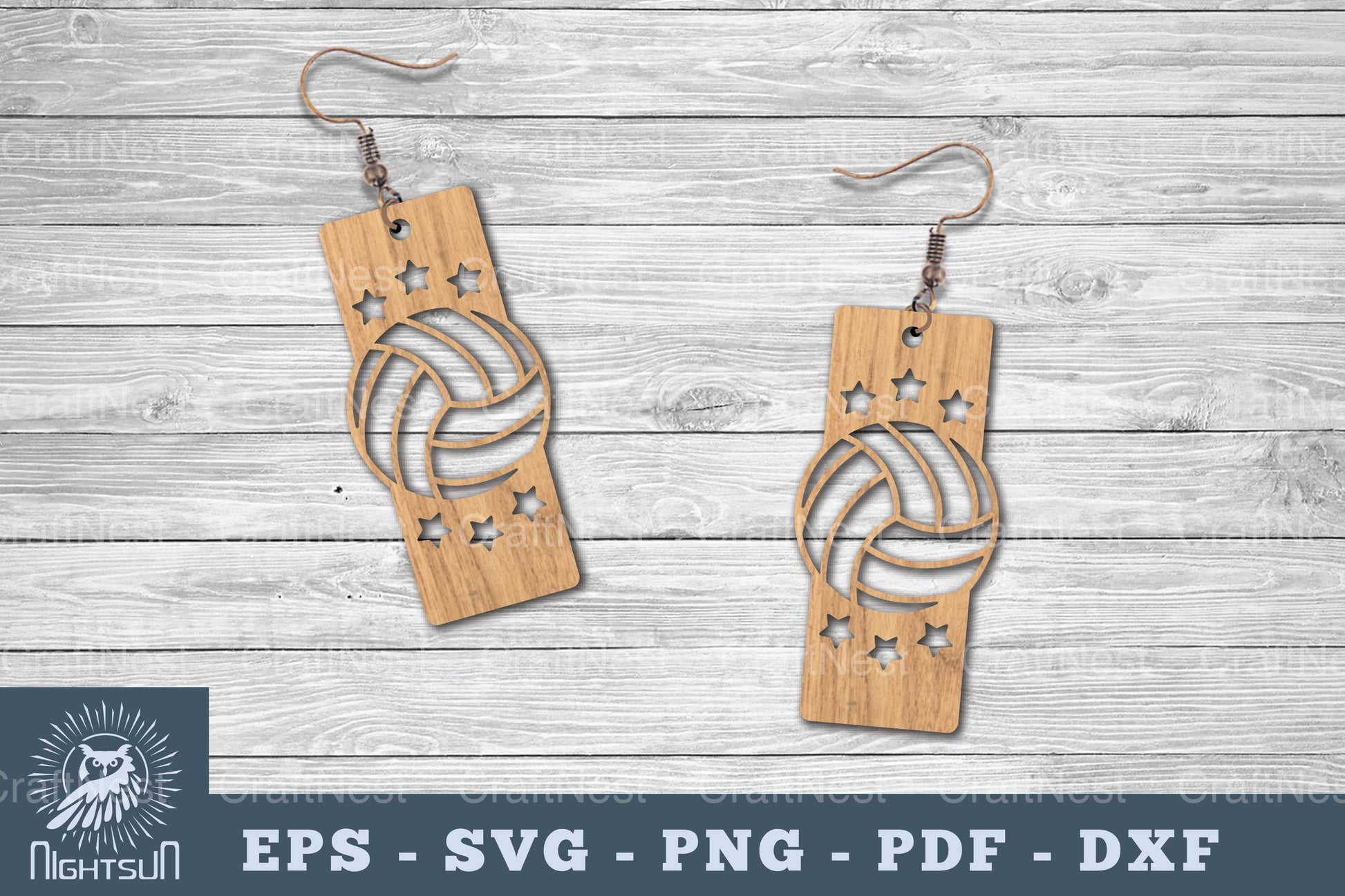 Volleyball Laser Cut Earrings SVG Bundle - CraftNest - Digital Crafting and Art