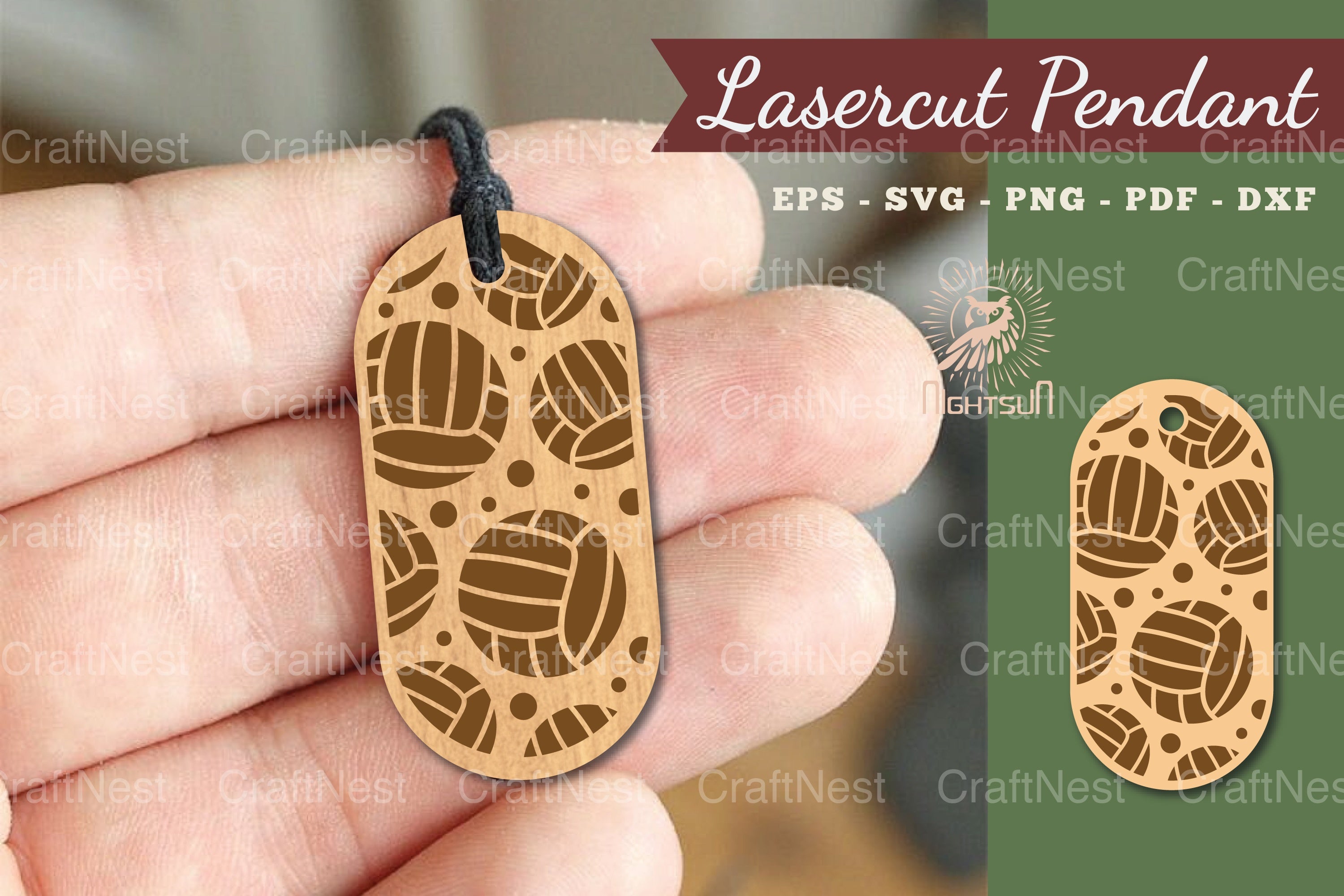 Volleyball Lasercut Pendant Design Bundle - CraftNest - Digital Crafting and Art
